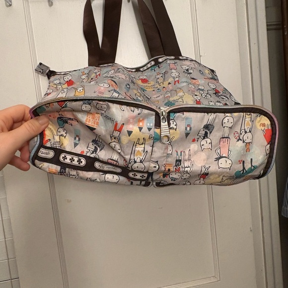 Cat Cartoon Print Tote Bag - Picture 3 of 4